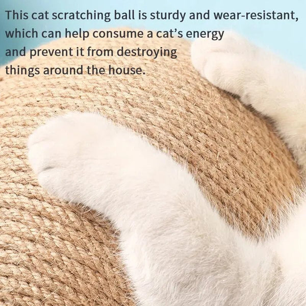 Planet Gates Cat Cratchers Ball Toys Sisal and Wood Stable Triangle Cats Indoor Stuff Sturdy Scratching Cool Scratch on Stand Spin