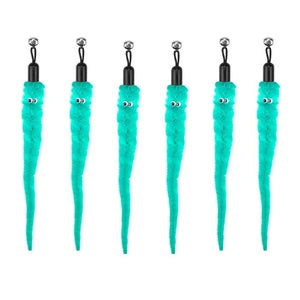 Planet Gates Cat Feather Toy Accessories False Birds Worm Toy with Bell Kitten Cat Toys Interactive Replacement Refill Foam Ball Training