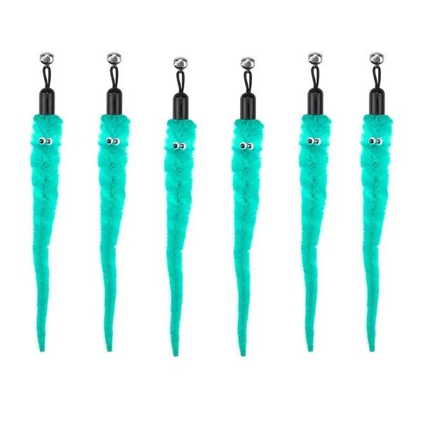 Planet Gates Cat Feather Toy Accessories False Birds Worm Toy with Bell Kitten Cat Toys Interactive Replacement Refill Foam Ball Training