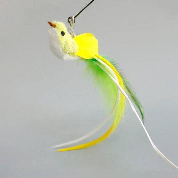 Planet Gates Cat Feather Toy Accessories False Birds Worm Toy with Bell Kitten Cat Toys Interactive Replacement Refill Foam Ball Training