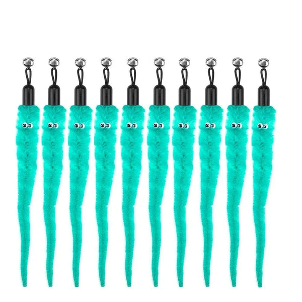 Planet Gates Cat Feather Toy Accessories False Birds Worm Toy with Bell Kitten Cat Toys Interactive Replacement Refill Foam Ball Training