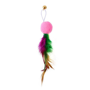 Planet Gates Cat Feather Toy Accessories False Birds Worm Toy with Bell Kitten Cat Toys Interactive Replacement Refill Foam Ball Training