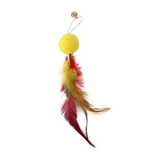 Planet Gates Cat Feather Toy Accessories False Birds Worm Toy with Bell Kitten Cat Toys Interactive Replacement Refill Foam Ball Training