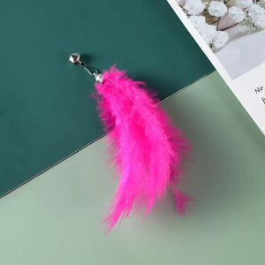 Planet Gates Cat Feather Toy Accessories False Birds Worm Toy with Bell Kitten Cat Toys Interactive Replacement Refill Foam Ball Training