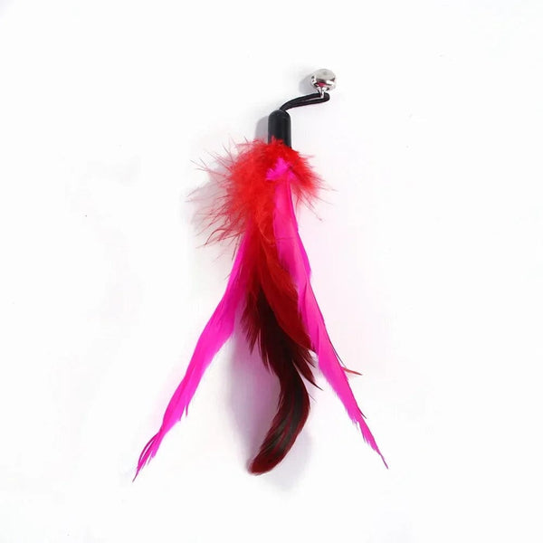 Planet Gates Cat Feather Toy Accessories False Birds Worm Toy with Bell Kitten Cat Toys Interactive Replacement Refill Foam Ball Training