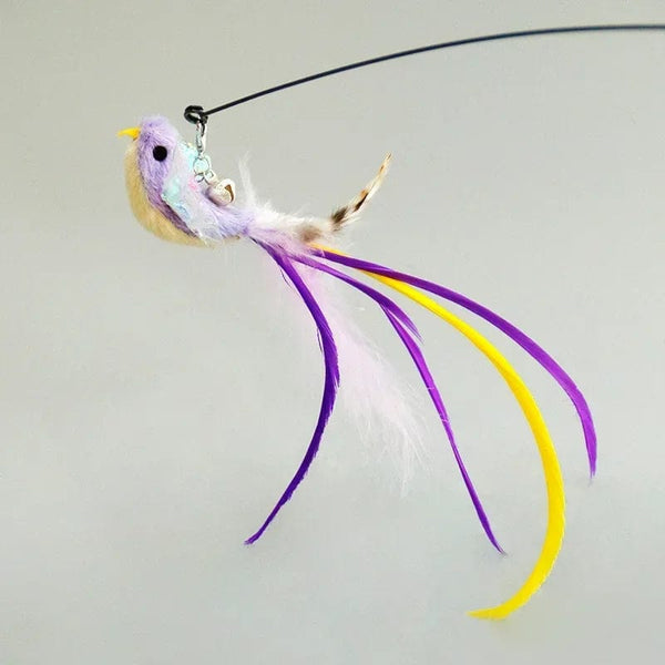 Planet Gates Cat Feather Toy Accessories False Birds Worm Toy with Bell Kitten Cat Toys Interactive Replacement Refill Foam Ball Training
