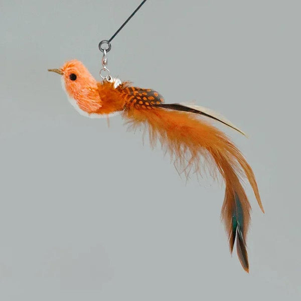 Planet Gates Cat Feather Toy Accessories False Birds Worm Toy with Bell Kitten Cat Toys Interactive Replacement Refill Foam Ball Training