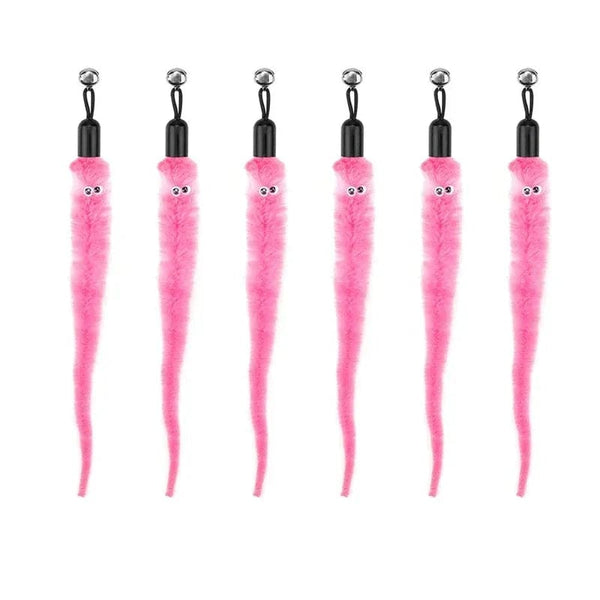 Planet Gates Cat Feather Toy Accessories False Birds Worm Toy with Bell Kitten Cat Toys Interactive Replacement Refill Foam Ball Training