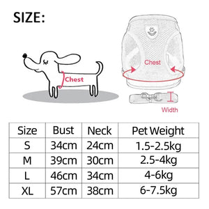 Planet Gates Cat Harness Vest Walking Lead Leash For Puppy Dogs Collar Polyester Adjustable Mesh Dog Harness For Small Medium Pet Accessories