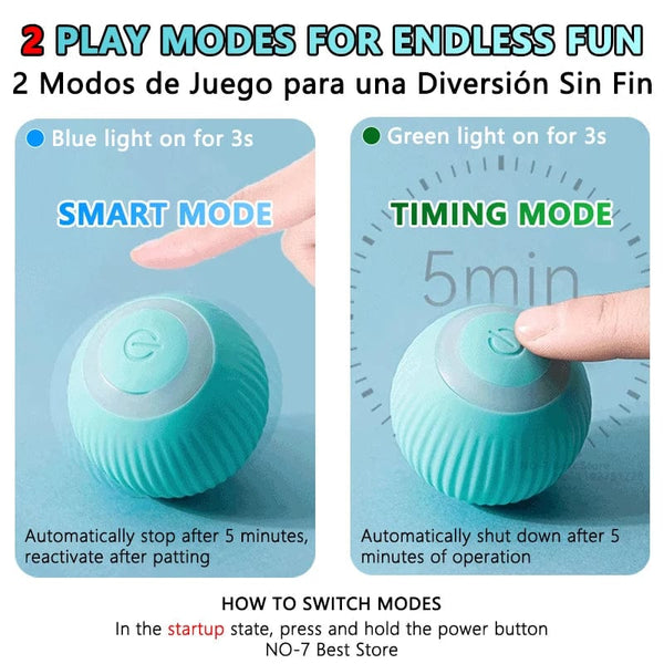 Planet Gates Cat Interactive Ball Smart Cat Toys Electronic Interactive Cat Toy Indoor Automatic Rolling Magic Ball Cat Game Accessories