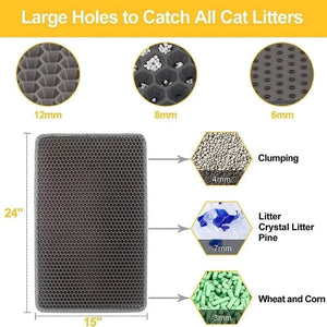 Planet Gates Cat Litter Mat Cat accessories Double-layer Non-slip big Pet Litter Box Filter MatWear Resistant Cat Litter Mat free shipping
