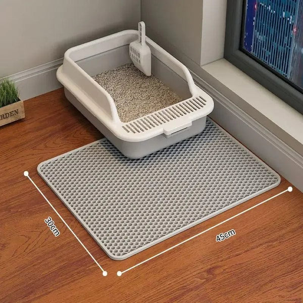 Planet Gates Cat Litter Mat Cat accessories Double-layer Non-slip big Pet Litter Box Filter MatWear Resistant Cat Litter Mat free shipping