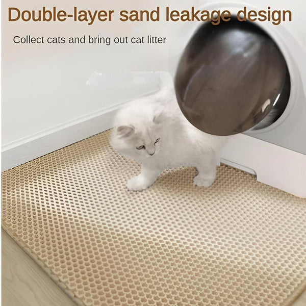 Planet Gates Cat Litter Mat Cat accessories Double-layer Non-slip big Pet Litter Box Filter MatWear Resistant Cat Litter Mat free shipping