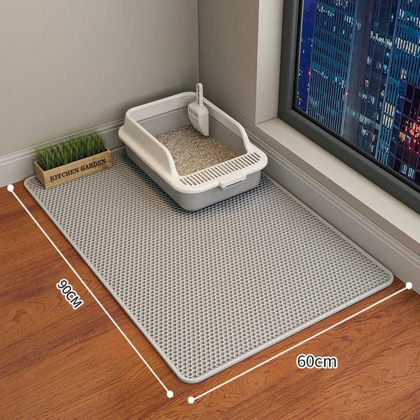 Planet Gates Cat Litter Mat Cat accessories Double-layer Non-slip big Pet Litter Box Filter MatWear Resistant Cat Litter Mat free shipping