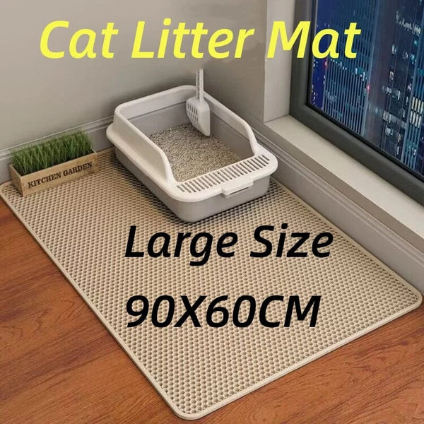 Planet Gates Cat Litter Mat Cat accessories Double-layer Non-slip big Pet Litter Box Filter MatWear Resistant Cat Litter Mat free shipping