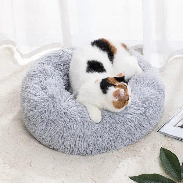 Planet Gates Cat Nest Round Soft Shaggy Mat for Kittens Chihuahua Indoor Dog Cat Bed Pet Supplies Removable Machine Washable Pillow Bed