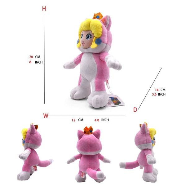 Planet Gates Cat Peach Princess Peach Mario Plush Toys Kawaii Stuffed Dolls Cartoon Cute Dolls Birthday Christmas Gift For Kids Collection