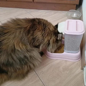 Planet Gates Cat Pet Automatic Feeder Drinking Bowl Large Capacity Dog Combination Grain Storage Bucket Pet Feeding Bowl Pet Supplies