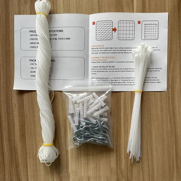 Planet Gates Cat Safety Net Nylon Protective Transparent Mesh Net For Balcony And Window For Baby Kid Falling Net Fence