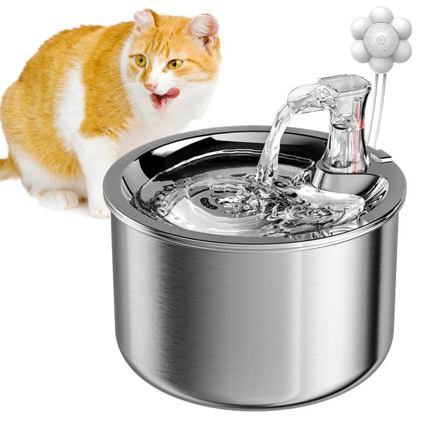 Planet Gates Cat Water Dispenser Automatic Cats Dog Water Fountain Running With 4-layer Filter Sensor Stainles Steel Pet Cat Drinker Fountain