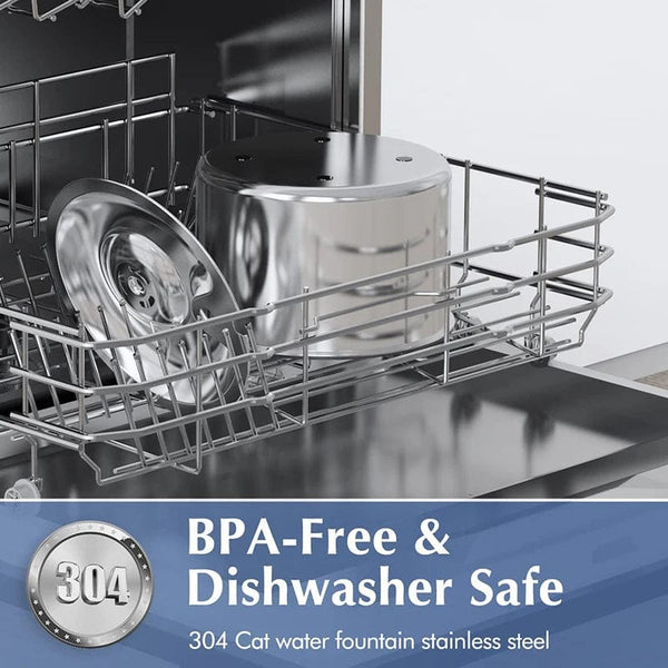 Planet Gates Cat Water Dispenser Automatic Cats Dog Water Fountain Running With 4-layer Filter Sensor Stainles Steel Pet Cat Drinker Fountain