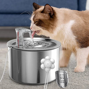 Planet Gates Cat Water Dispenser Automatic Cats Dog Water Fountain Running With 4-layer Filter Sensor Stainles Steel Pet Cat Drinker Fountain