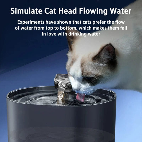 Planet Gates Cat Water Fountain Auto Recirculate Filtring Cats Dog Water Dispenser USB Electric Mute Pump Cat Ear Pet Cats Drinking Fountain