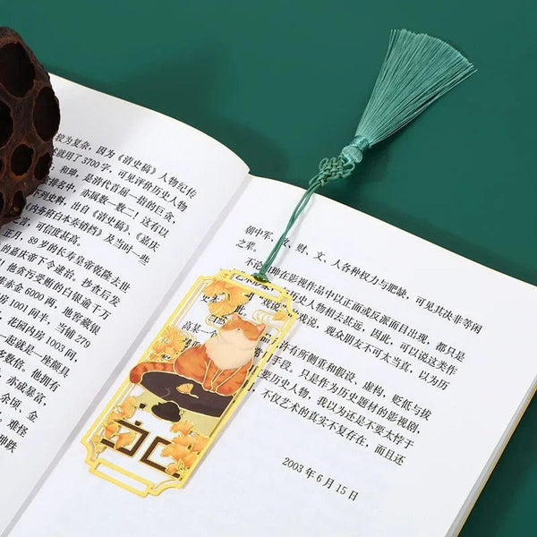 Planet Gates Cat2 1Pcs Hollowed Out Metal Cat Bookmarks Chinese Style Bookmarks Students Teacher Reading Tools School Souvenirs