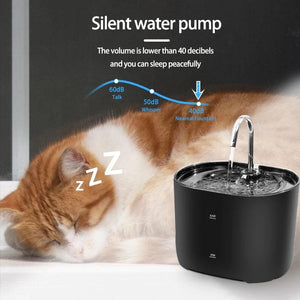 Planet Gates Cats Water Fountain Automatic Filter Cats Fountain With Stainless Steel Faucet Silent Water Pump Pet Cats Dog Water Dispenser