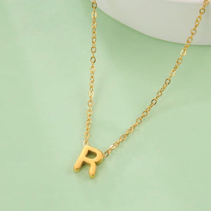 Planet Gates Cazador Minimalist Initial A-Z Letter Necklace for Women Alphabet Stainless Steel Choker Chains Jewelry Birthday Gift Wholesale