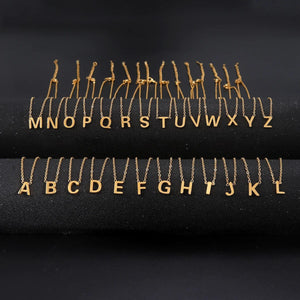Planet Gates Cazador Minimalist Initial A-Z Letter Necklace for Women Alphabet Stainless Steel Choker Chains Jewelry Birthday Gift Wholesale