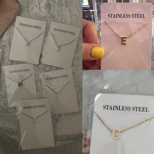 Planet Gates Cazador Minimalist Initial A-Z Letter Necklace for Women Alphabet Stainless Steel Choker Chains Jewelry Birthday Gift Wholesale
