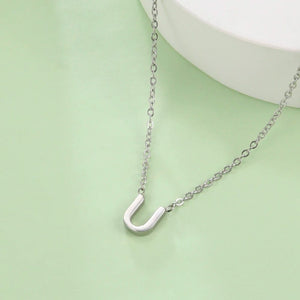 Planet Gates Cazador Minimalist Initial A-Z Letter Necklace for Women Alphabet Stainless Steel Choker Chains Jewelry Birthday Gift Wholesale