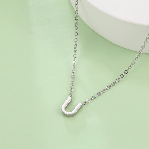Planet Gates Cazador Minimalist Initial A-Z Letter Necklace for Women Alphabet Stainless Steel Choker Chains Jewelry Birthday Gift Wholesale