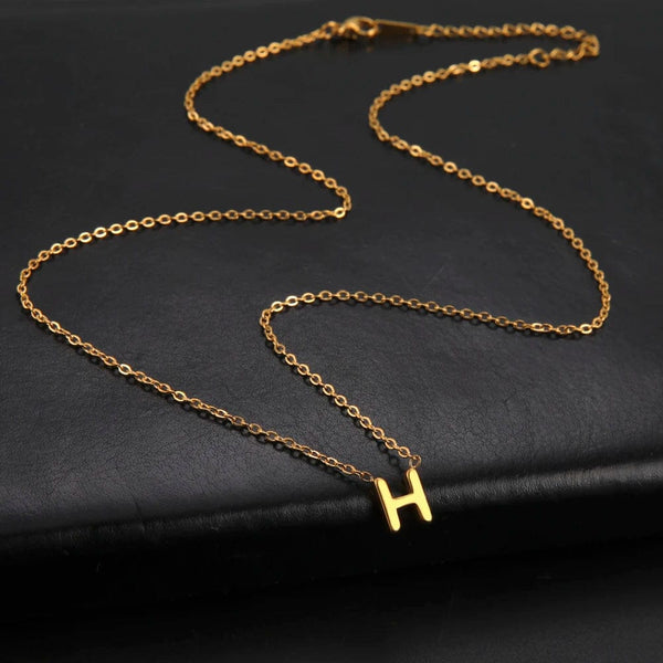Planet Gates Cazador Minimalist Initial A-Z Letter Necklace for Women Alphabet Stainless Steel Choker Chains Jewelry Birthday Gift Wholesale