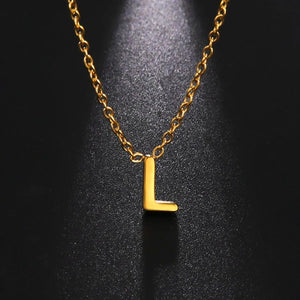 Planet Gates Cazador Minimalist Initial A-Z Letter Necklace for Women Alphabet Stainless Steel Choker Chains Jewelry Birthday Gift Wholesale