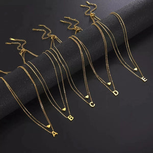 Planet Gates Cazador Minimalist Initial A-Z Letter Necklace for Women Alphabet Stainless Steel Choker Chains Jewelry Birthday Gift Wholesale
