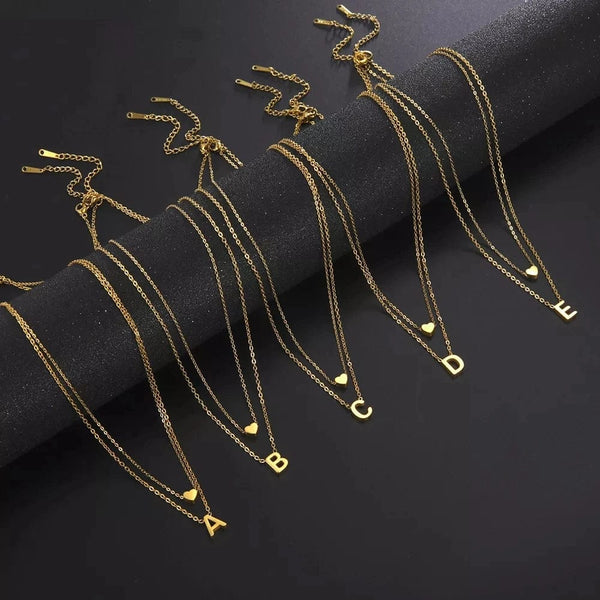 Planet Gates Cazador Minimalist Initial A-Z Letter Necklace for Women Alphabet Stainless Steel Choker Chains Jewelry Birthday Gift Wholesale