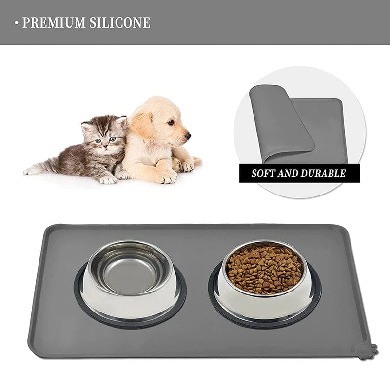 Planet Gates CDDMPET Silicone Dog Cat Bowl Mat Non-Stick Pet Fountain Tray Food Pad Puppy Dogs Feeding Drinking Mat Easy Washing Placemat