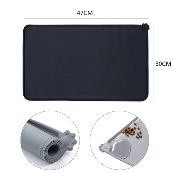 Planet Gates CDDMPET Silicone Dog Cat Bowl Mat Non-Stick Pet Fountain Tray Food Pad Puppy Dogs Feeding Drinking Mat Easy Washing Placemat