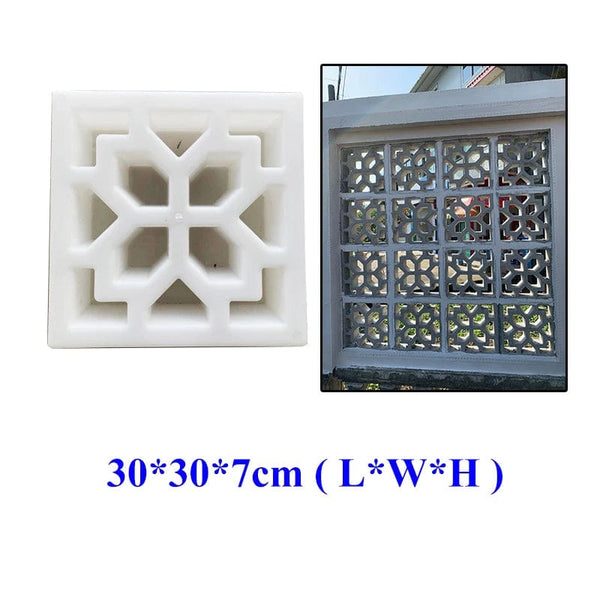 Planet Gates Cement Brick Mold Plastic Decorative Wall Window Mould Antique Garden Buildings Ornament Concrete Hollow Cement Brick Molding