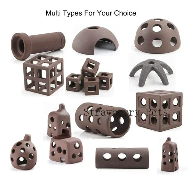 Planet Gates Ceramic Aquarium Decoration Fish Shrimps Shelter House Pottery Scorpion House Canister Simulation Stone Fish Tank Decor Great