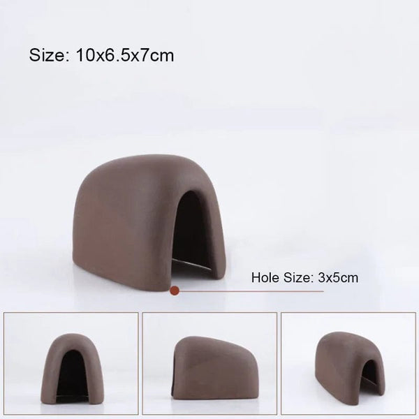 Planet Gates Ceramic Aquarium Decoration Fish Shrimps Shelter House Pottery Scorpion House Canister Simulation Stone Fish Tank Decor Great