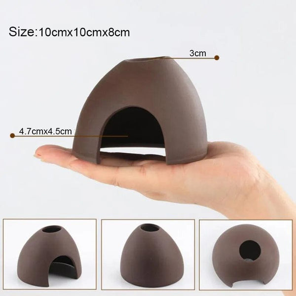 Planet Gates Ceramic Aquarium Decoration Fish Shrimps Shelter House Pottery Scorpion House Canister Simulation Stone Fish Tank Decor Great
