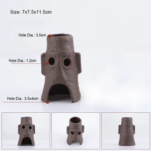 Planet Gates Ceramic Aquarium Decoration Fish Shrimps Shelter House Pottery Scorpion House Canister Simulation Stone Fish Tank Decor Great