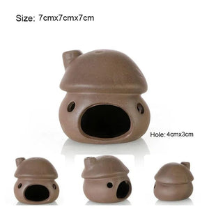 Planet Gates Ceramic Aquarium Decoration Fish Shrimps Shelter House Pottery Scorpion House Canister Simulation Stone Fish Tank Decor Great