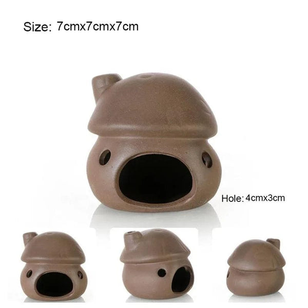 Planet Gates Ceramic Aquarium Decoration Fish Shrimps Shelter House Pottery Scorpion House Canister Simulation Stone Fish Tank Decor Great