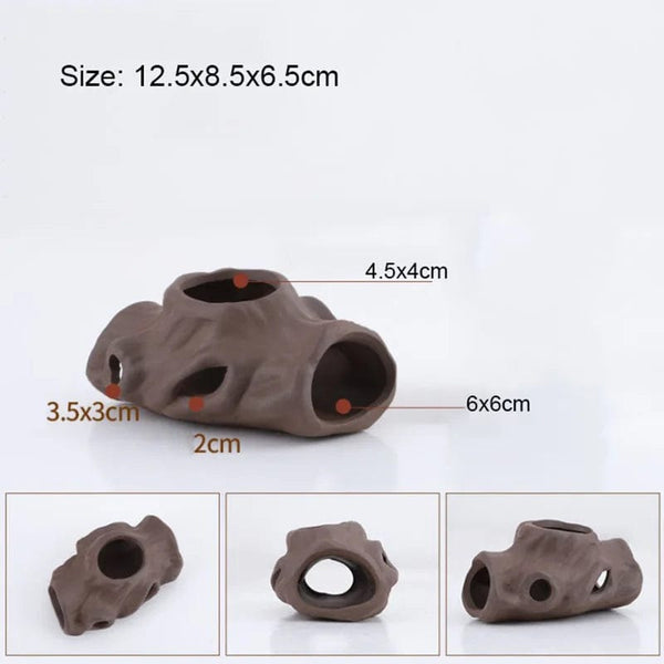 Planet Gates Ceramic Aquarium Decoration Fish Shrimps Shelter House Pottery Scorpion House Canister Simulation Stone Fish Tank Decor Great