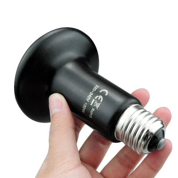 Planet Gates Ceramic Emitter Heat Lamp Bulb Pet Heating Light Bulb Infrared Black for Reptile Animals Heater Ceramic Heate Brooder Chocadeira