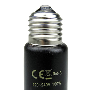 Planet Gates Ceramic Emitter Heat Lamp Bulb Pet Heating Light Bulb Infrared Black for Reptile Animals Heater Ceramic Heate Brooder Chocadeira